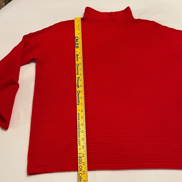 French Connection Lena Funnel Neck Pullover Sweater Red  Sz M - Picture 11 of 14